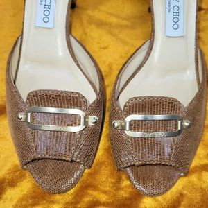 Jimmy Choo Peep Toe Kitten Heels